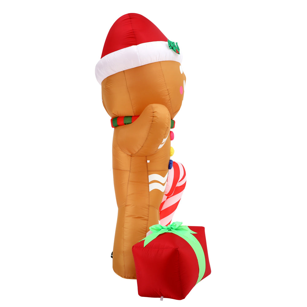 Tinseltown Christmas Inflatable Gingerbread Man with LED Lights