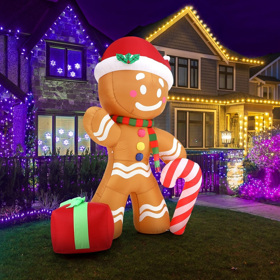 Tinseltown Christmas Inflatable Gingerbread Man with LED Lights