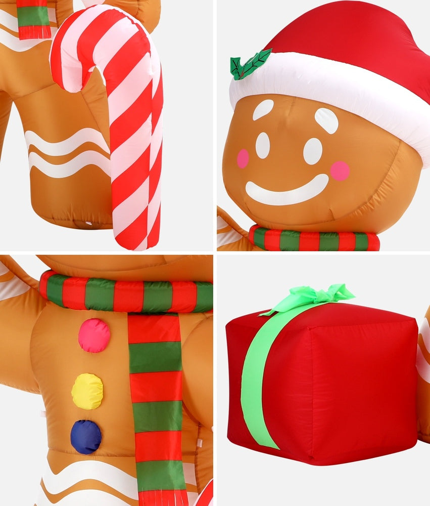 Tinseltown Christmas Inflatable Gingerbread Man with LED Lights