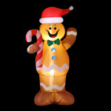 Jingle Jollys Christmas Inflatable Gingerbread Man 1.5M Height LED Decorations Illuminated - Top-Down View