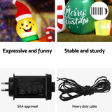 Jingle Jollys Christmas Inflatable Gingerman Joy 3M Long Outdoor Decorations Illuminated - Rear View