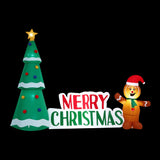 Jingle Jollys Christmas Inflatable Gingerbread Man Tree LED Illuminated Decorations - Side View