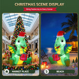 Jingle Jollys Christmas Inflatable Dragon 1.8M Height LED Outdoor Decorations Illuminated - Rear View