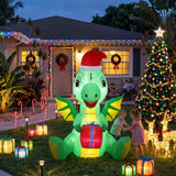 Jingle Jollys Christmas Inflatable Dragon 1.8M Height LED Outdoor Decorations Illuminated - Extra Image