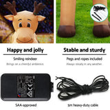 Jingle Jollys Christmas Inflatable Reindeer 5M Illuminated Decorations - Close-Up Angle
