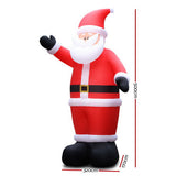 Jingle Jollys Christmas Inflatable Santa 5M Illuminated Decorations - Front View