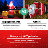 Jingle Jollys Christmas Inflatable Santa 5M Illuminated Decorations - 45-Degree Angle