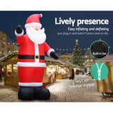 Jingle Jollys Christmas Inflatable Santa 5M Illuminated Decorations - Rear View