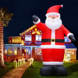 Jingle Jollys Christmas Inflatable Santa 5M Illuminated Decorations - Low Angle