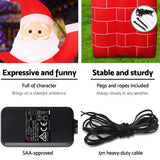 Jingle Jollys Christmas Inflatable Santa Pop Up 1.8M Illuminated Decorations - Close-Up Angle