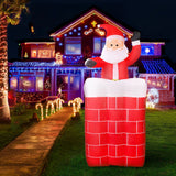 Jingle Jollys Christmas Inflatable Santa Pop Up 1.8M Illuminated Decorations - Low Angle