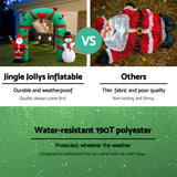 Jingle Jollys Christmas Inflatable Archwary 2.8M Illuminated Decorations - Side View