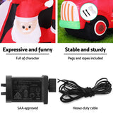 Jingle Jollys Christmas Inflatable Santa Truck 1.6M Height LED Decorations Illuminated - Rear View