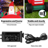 Jingle Jollys Christmas Inflatable Santa Truck 2.6M Length LED Decorations Illuminated - Rear View