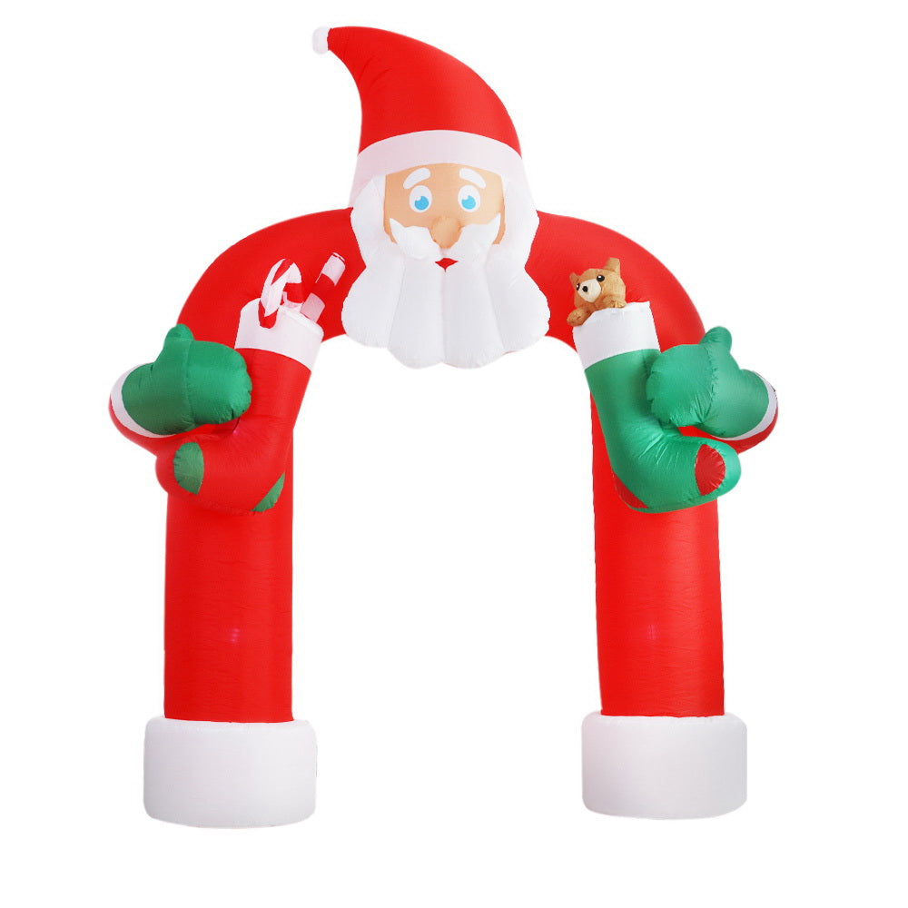 Inflatable Santa Archway with Lights - 2.3M Jingle Jollys Christmas Outdoor Decoration