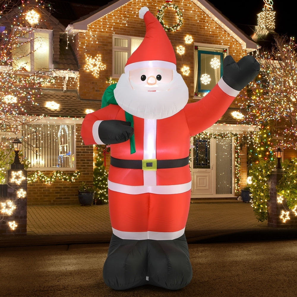 Tinseltown Christmas Santa Claus Inflatable with LED Lights