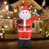 Tinseltown Christmas Santa Claus Inflatable with LED Lights - Rear View