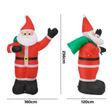 Tinseltown Christmas Santa Claus Inflatable with LED Lights - Front View