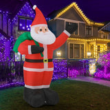 Tinseltown Christmas Santa Claus Inflatable with LED Lights - Side View