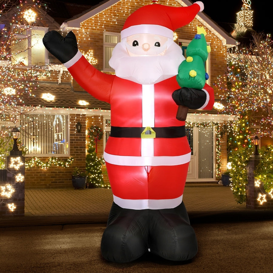 Tinseltown Christmas Inflatable Santa Claus with LED Lights 360cm