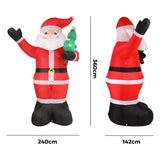 Tinseltown Christmas Inflatable Santa Claus with LED Lights 360cm