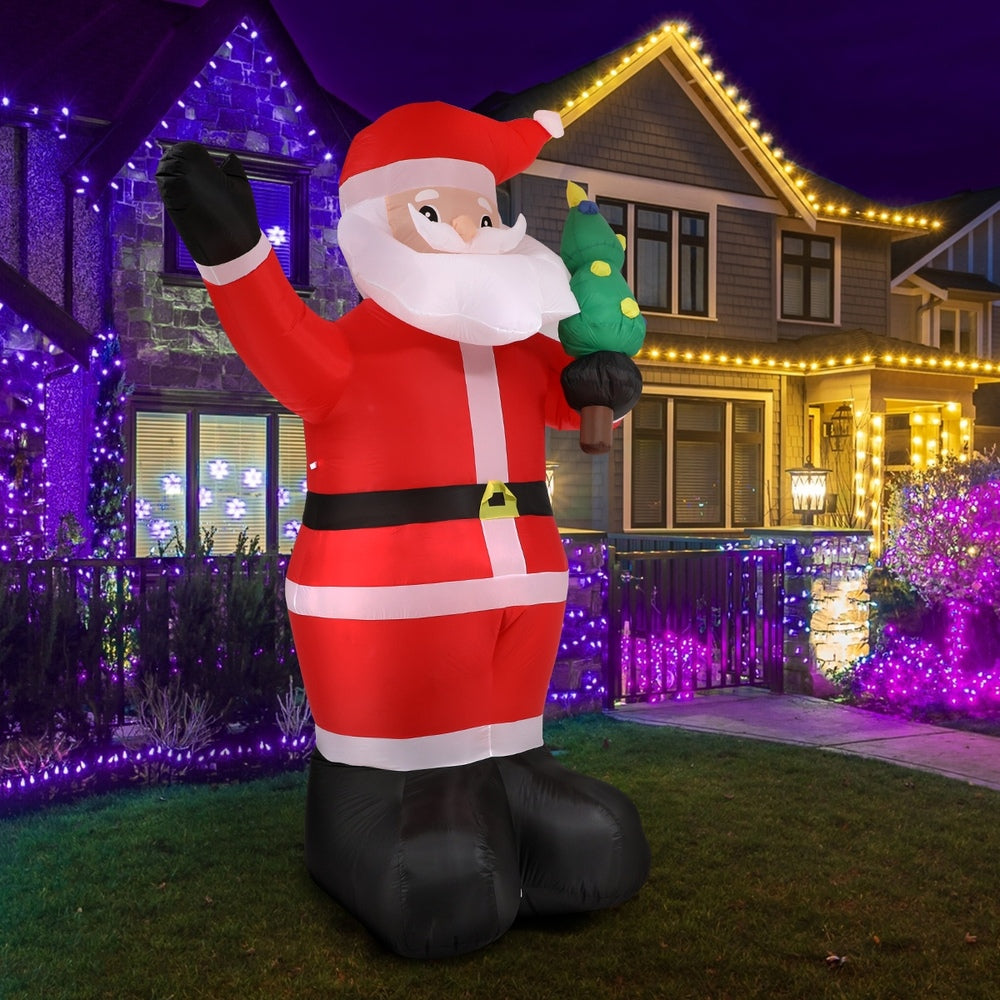 Tinseltown Christmas Inflatable Santa Claus with LED Lights 360cm