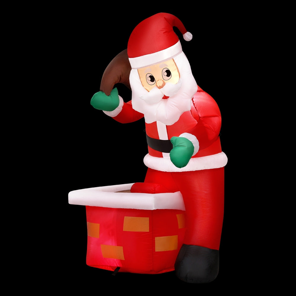 Glistening LED Santa Claus Inflatable for Joyful Christmas Decorations