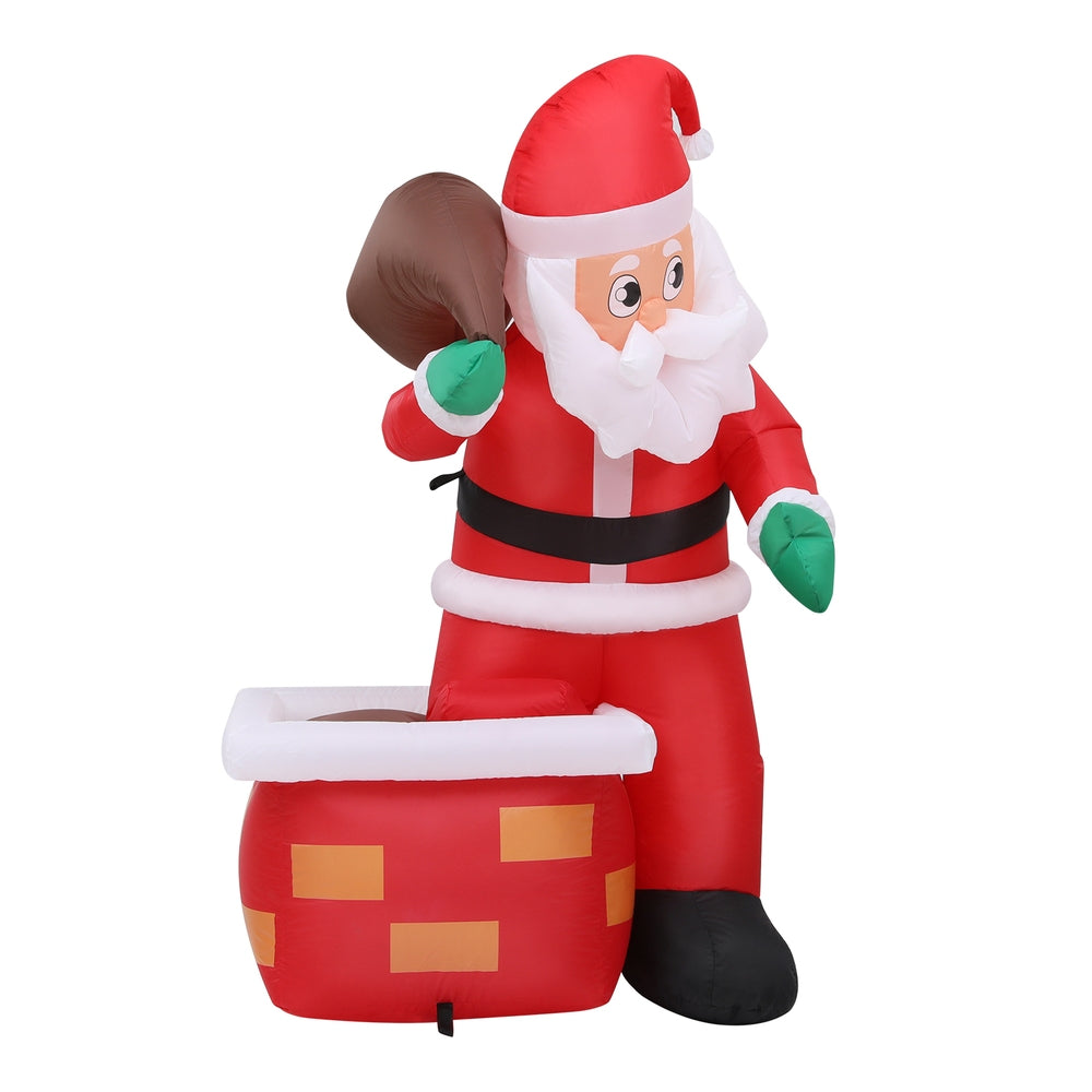 Glistening LED Santa Claus Inflatable for Joyful Christmas Decorations
