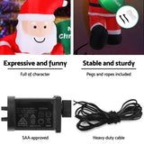 Jingle Jollys Christmas Inflatable Climbing Santa 2.5M Height LED Decorations Illuminated - Rear View