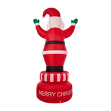 Tinseltown 2.4M Christmas Inflatable Spinning Santa Claus with LED Light - Top-Down View