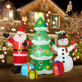 Tinseltown 2.4M Set of 3 Christmas Inflatable with LED Light - Low Angle