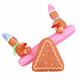 Jingle Jollys Christmas Inflatable Seesaw 1.8M Height LED Outdoor Decorations Illuminated - Side View