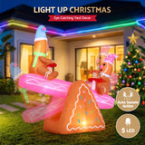 Jingle Jollys Christmas Inflatable Seesaw 1.8M Height LED Outdoor Decorations Illuminated - 45-Degree Angle