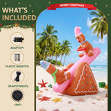 Jingle Jollys Christmas Inflatable Seesaw 1.8M Height LED Outdoor Decorations Illuminated - Close-Up Angle