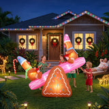 Jingle Jollys Christmas Inflatable Seesaw 1.8M Height LED Outdoor Decorations Illuminated - Extra Image