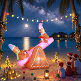 Jingle Jollys Christmas Inflatable Seesaw 1.8M Height LED Outdoor Decorations Illuminated - Extra Image
