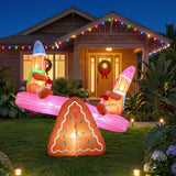 Jingle Jollys Christmas Inflatable Seesaw 1.8M Height LED Outdoor Decorations Illuminated - Extra Image