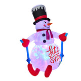 Tinseltown 1.8M Christmas Inflatable Snowman with LED Light - Close-Up Angle