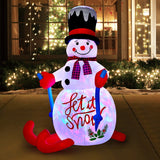 Tinseltown 1.8M Christmas Inflatable Snowman with LED Light - Rear View