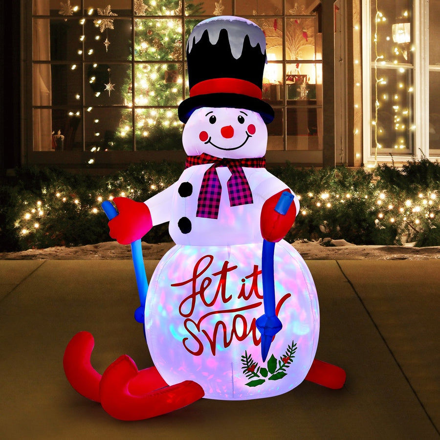 Tinseltown 1.8M Christmas Inflatable Snowman with LED Light