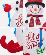 Tinseltown 1.8M Christmas Inflatable Snowman with LED Light - Low Angle