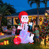 Jingle Jollys Christmas Inflatable Snowman 1.8M Height LED Outdoor Decorations Illuminated - Extra Image