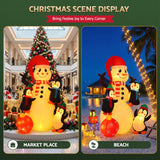 Jingle Jollys Christmas Inflatable Snowman 1.8M Height LED Outdoor Decorations Warm Light - Rear View