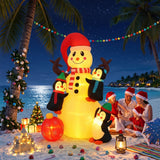 Jingle Jollys Christmas Inflatable Snowman 1.8M Height LED Outdoor Decorations Warm Light - Extra Image