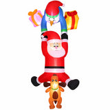 Jingle Jollys Christmas Inflatable Climbing Santa 3.5M Height LED Decorations Illuminated - Top-Down View