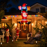 Jingle Jollys Christmas Inflatable Climbing Santa 3.5M Height LED Decorations Illuminated - Extra Image