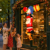 Jingle Jollys Christmas Inflatable Climbing Santa 3.5M Height LED Decorations Illuminated - Extra Image
