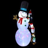 Jingle Jollys 2.4M Illuminated Christmas Inflatable Snowman Decoration