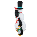 Jingle Jollys 2.4M Illuminated Christmas Inflatable Snowman Decoration - Top-Down View