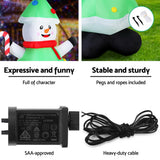 Jingle Jollys Christmas Inflatable Snowman Tree 2.75M Height LED Decorations Illuminated - Rear View